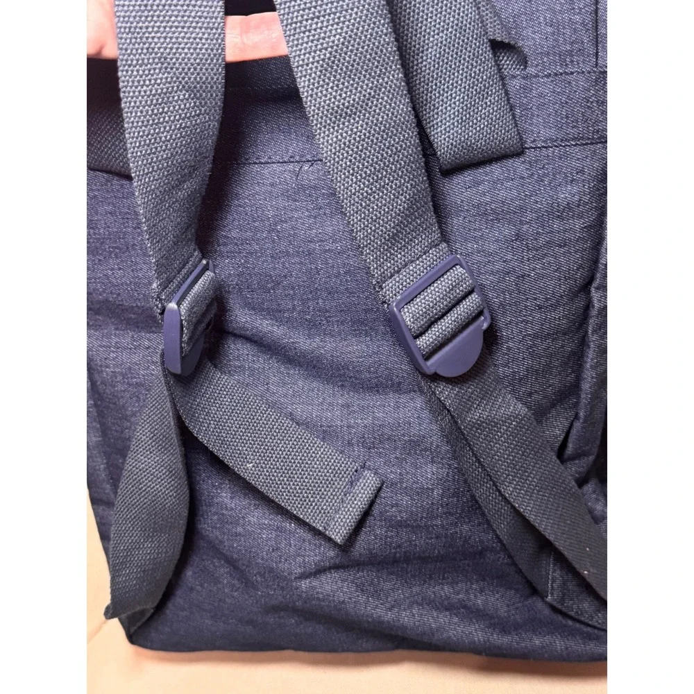 Jean‎ Paul Gaultier Pour Vous Denim Backpack Blue Contrast Stitch Buckle Flap